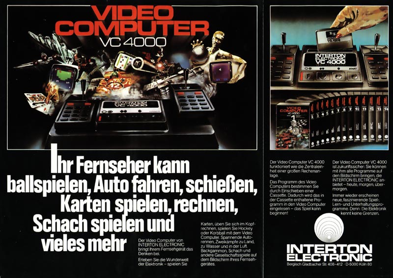 Interton VC-4000 Video Computer Folder & Flyer