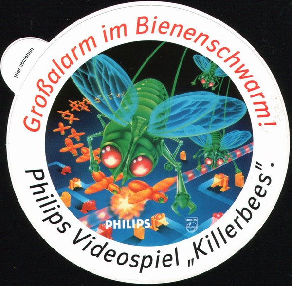 Philips Videopac G-7000 "Grossalarm im Bienenschwarm" Killerbees Modul 52+ Aufkleber