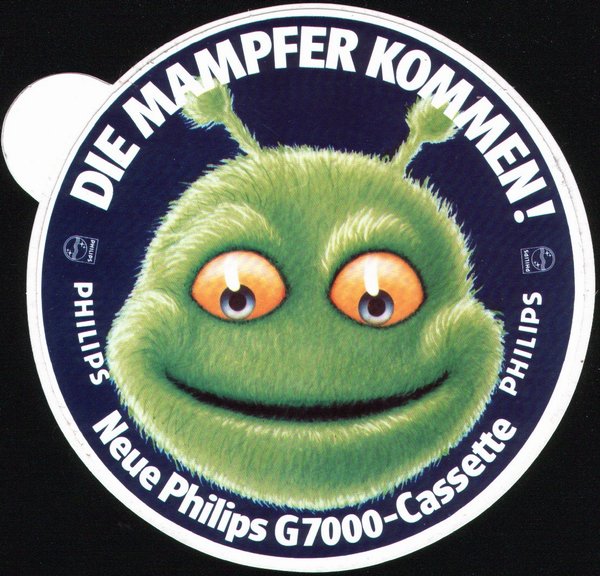 Philips Videopac G-7000 "Die Mampfer kommen" Modul 38 - Aufkleber (grn)
