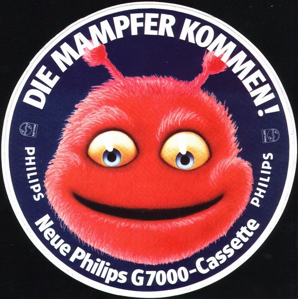 Philips Videopac G-7000 "Die Mampfer kommen" Modul 38 - Aufkleber (rot)