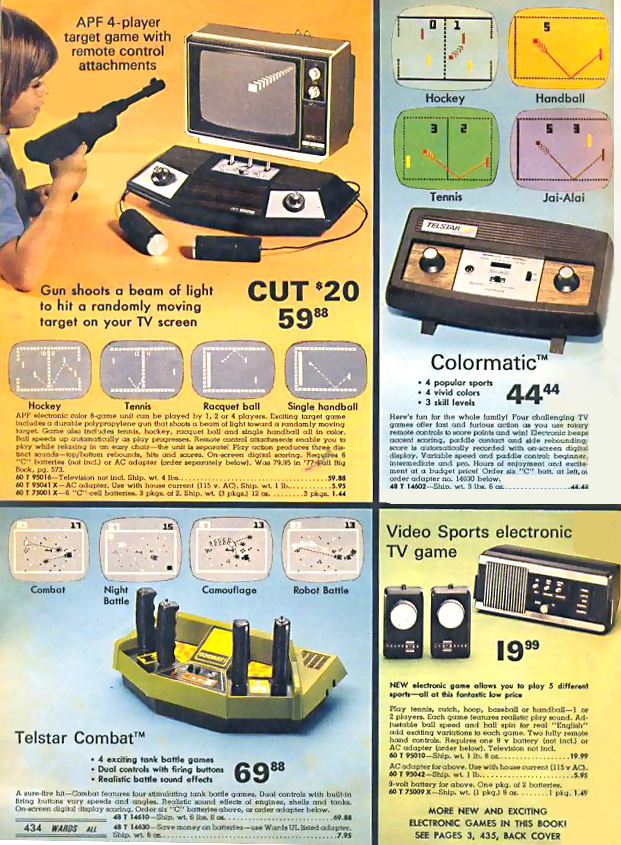 Coleco Combat & Colormatic + APF TV Fun + Venture Electronics Video Sports (Montgomery Ward) Ad