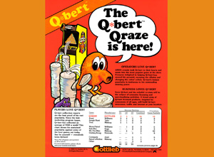 Gottlieb "The Q*bert Qraze Is Here" Arcade Coin Operated AD (Q-bert, Qbert) [RN:7-3] [YR:82][MC:US]