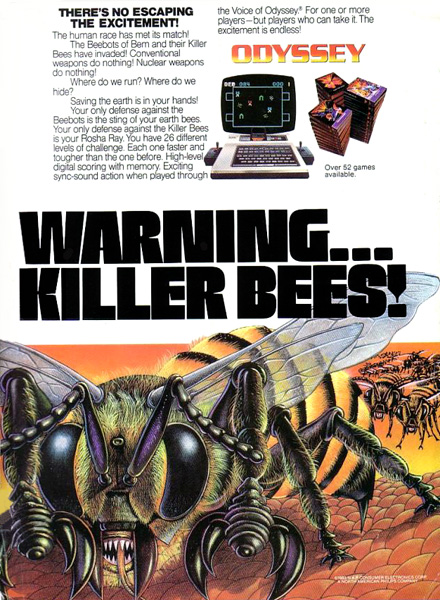 Magnavox Odyssey "Warning Killer Bees!" Ad