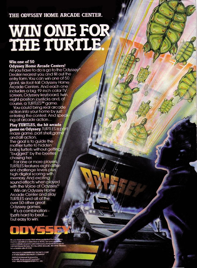 Magnavox Odyssey "Win One For The Turtle" Turtles Ad