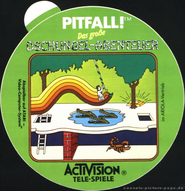 Activision Atari "Pitfall! Das grosse Dschungel Abenteuer" Ariola Sticker