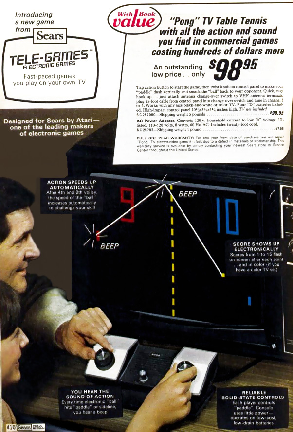 Sears (Atari) Tele-Games Pong (Wishbook) Katalog
