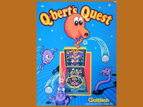 Gottlieb Q*berts Quest Flipper Coin Operated AD (Q-bert, Qbert) [RN:5-3] [YR:83][MC:US]