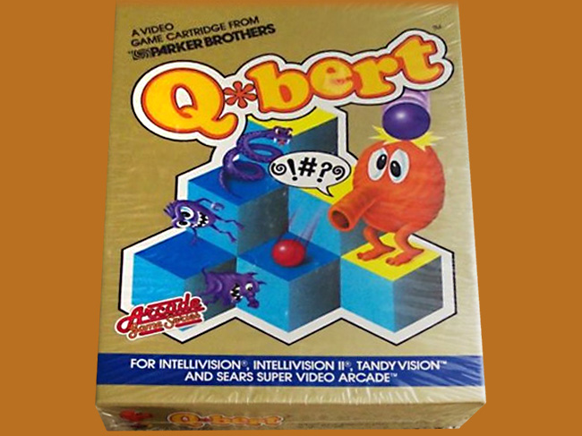 Parker (Mattel) Q*bert Intellivision Tandyvision Sears Super Video Arcade Cartridge (Q-bert, Qbert)