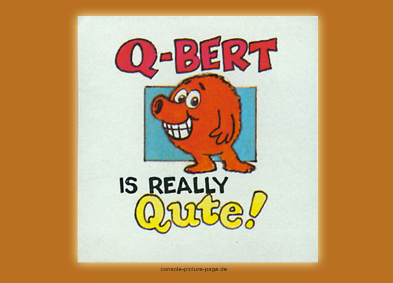 Unknown Brand Q*bert "Q-bert is really Qute" Sticker (Q-bert, Qbert) [RN:6-1] [YR:83][SC:US][MC:xx]