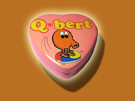 (Unbekannter Hersteller) Zierdose "Herzform" Q*bert Sparbchse Dose (Q-bert Qbert)