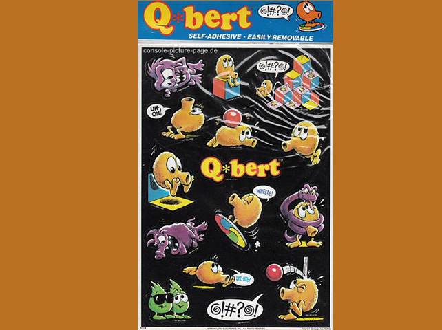 Mark I Q*bert Self-Adhesive Stickers (Q-bert, Qbert) [RN:6-4] [YR:83][SC:US][MC:US]