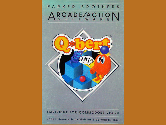 Parker (Commodore) Q*bert VIC-20 Cartridge (Q-bert, Qbert)