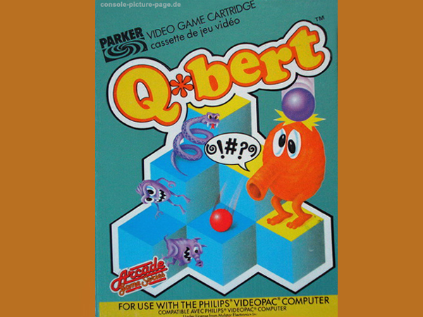 Parker (Philips) Q*bert Videopac Cartridge (Q-bert, Qbert)