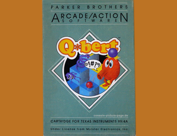Parker (Texas Instruments) Q*bert TI99/4a Cartridge (Mylstar) (Q-bert, Qbert)