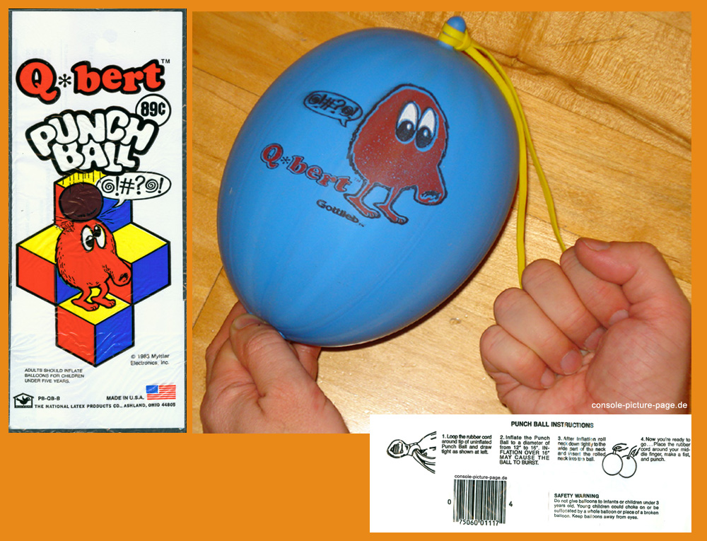 The National Latex Products CO. Q*bert Punch Ball (Q-bert Qbert)