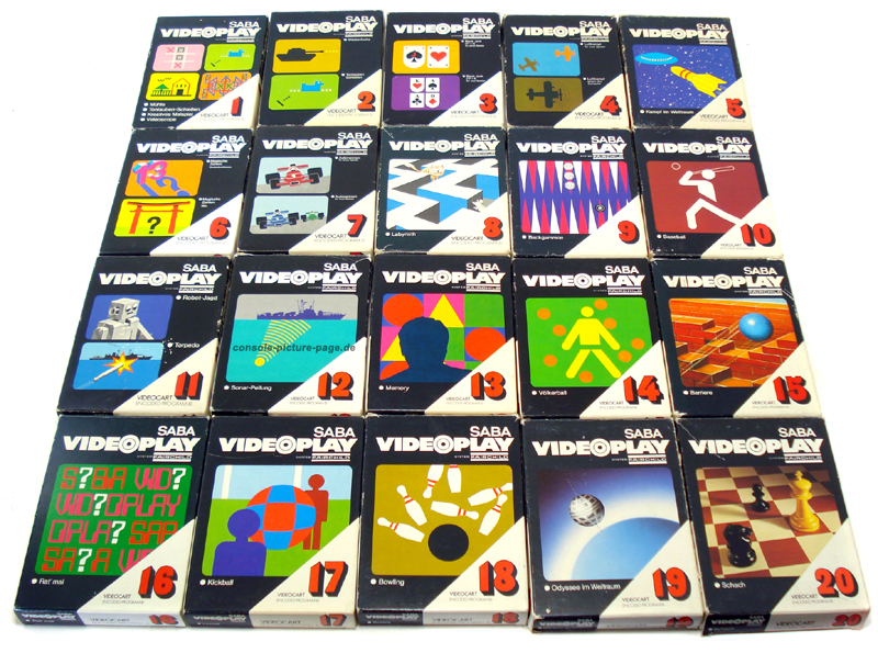 Saba Videoplay (Fairchild Channel F) All Carts