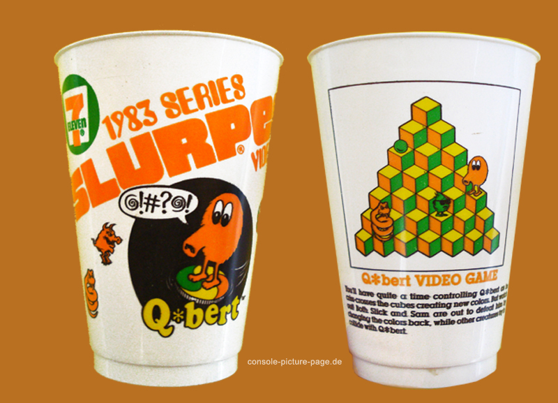 7 Eleven (Southland Corporation) Q*bert 1983 Series Slurpee Video Cup Beaker (Q-bert, Qbert) [RN:5-5] [YR:83][SC:US][MC:xx]