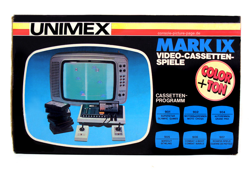 Unimex Mark IX (9015) Video-Cassetten-Spiele (Color + Ton Sticker)