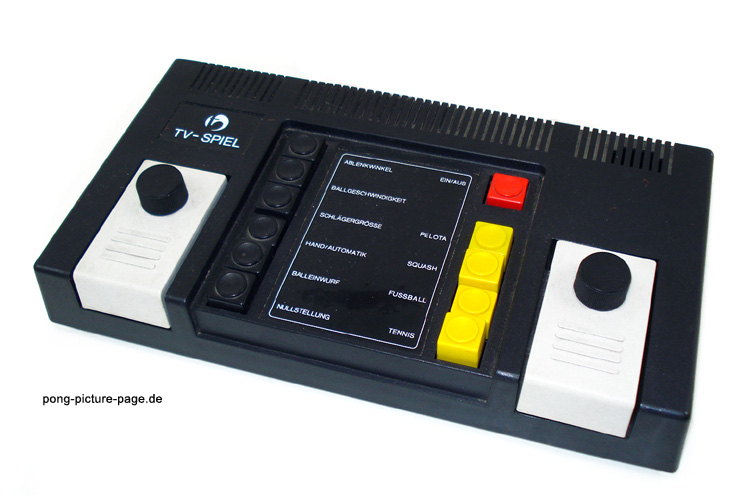 VEB (RFT) TV-Spiel Bildschirmspiel BSS 01 (black casing, yellow knobs, grey paddles) [RN:5-6] [YR:83] [SC:GD] [MC:GD]