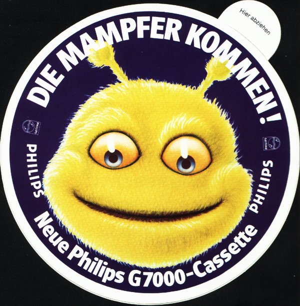 Philips Videopac G-7000 "Die Mampfer kommen" Modul 38 - Aufkleber (gelb)