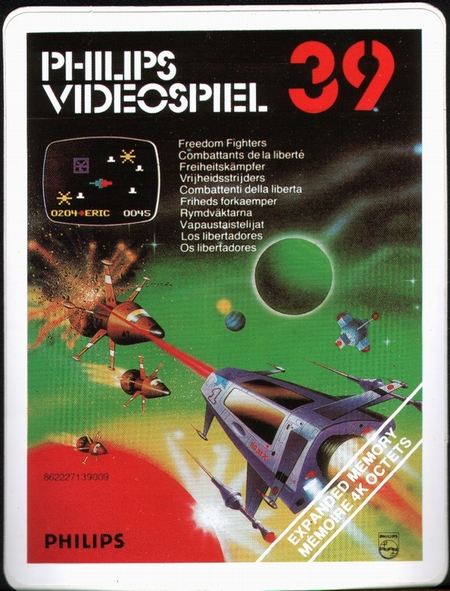 Philips Videopac G-7000 "Phil. Videospiel - Freedom Fighters" Cart 39 - Sticker