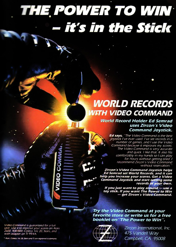 Zircon International "The Power To Win - It's In The Stick" Video Command Joystick Ad